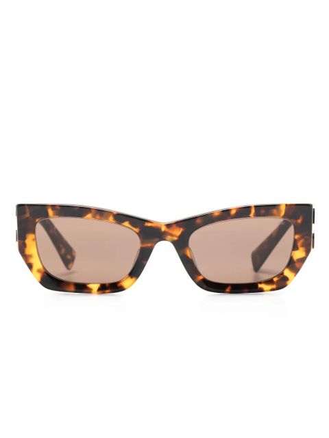 Miu Miu Eyewear tortoiseshell logo-plaque sunglasses - Brown - zdjęcie produktu nr 1