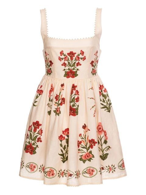 Agua By Agua Bendita floral-print mini dress - White - zdjęcie produktu nr 1