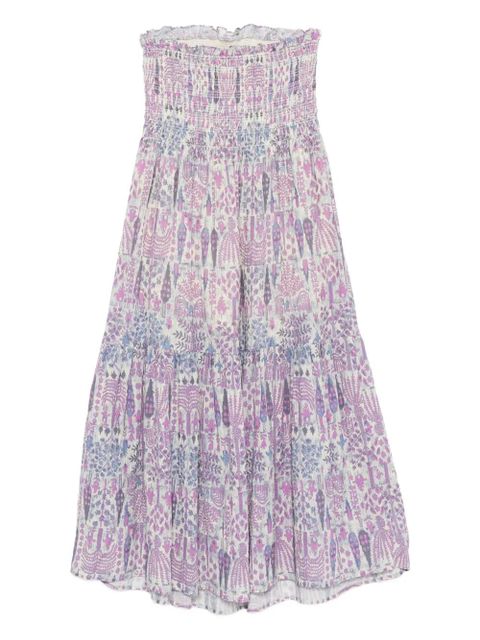 Ba&Sh Piala smocked floral-print dress - Pink - zdjęcie produktu nr 2