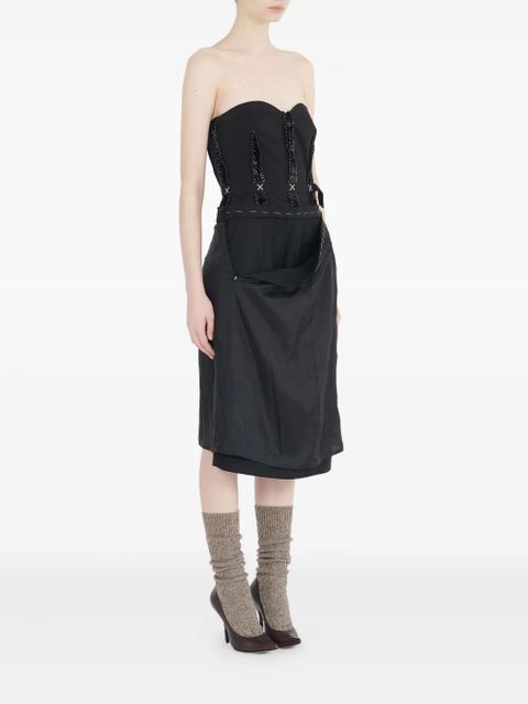 Maison Margiela strapless midi dress - Black