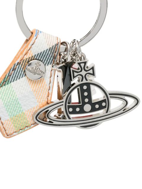 Vivienne Westwood I Love Orb tartan keyring - Silver - zdjęcie produktu nr 2
