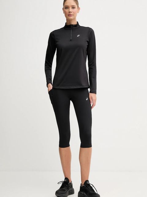 Asics longsleeve sportowy kolor czarny z półgolfem 2012D294 - zdjęcie produktu nr 2