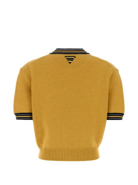 Prada striped-trim sweater - Yellow - zdjęcie produktu nr 2
