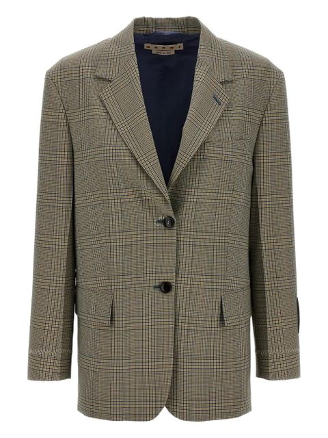 Marni Prince of Wales-check blazer - Neutrals - zdjęcie produktu nr 1