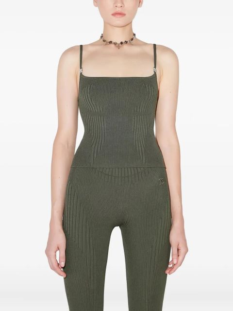 MISBHV ribbed-knit tank top - Green - zdjęcie produktu nr 1