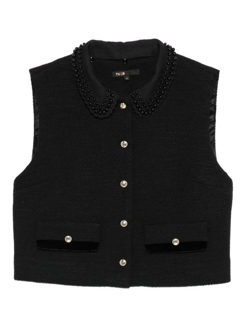 Maje beaded-collar pocket top - Black - zdjęcie produktu nr 1