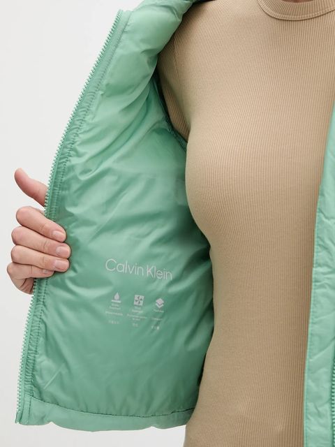 Calvin Klein Jeans kurtka kolor zielony przejściowa LV047C510G