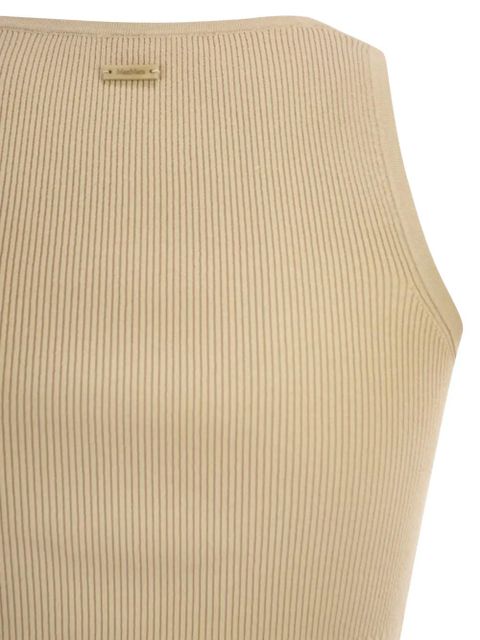 Max Mara Ghiro ribbed round-neck top - Neutrals
