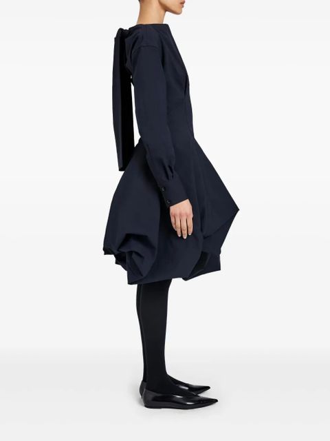 Proenza Schouler bow-detail asymmetric day dress - Black