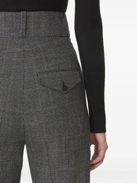 Lanvin high-waisted checked trousers - Grey