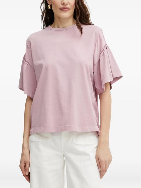 PINKO frilled-sleeve T-shirt - Neutrals - zdjęcie produktu nr 1