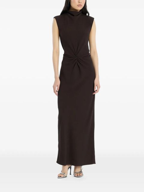 ROTATE BIRGER CHRISTENSEN gathered maxi dress - Brown - zdjęcie produktu nr 1