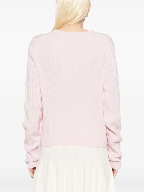 GANNI lace-up fastening cardigan - Pink