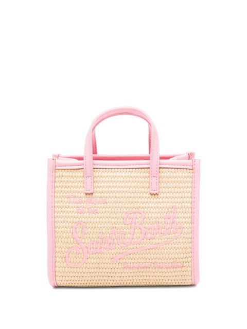 MC2 Saint Barth mini Vivian woven logo-embroidered tote bag - Neutrals - zdjęcie produktu nr 1