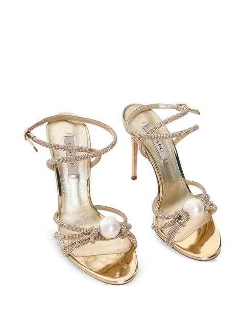 Casadei 100mm Julia Labuan sandals - Gold
