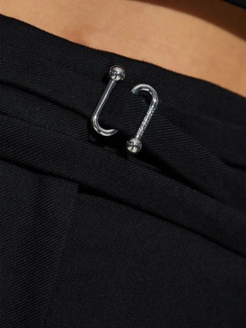 Sportmax hook-fastening trousers - Black