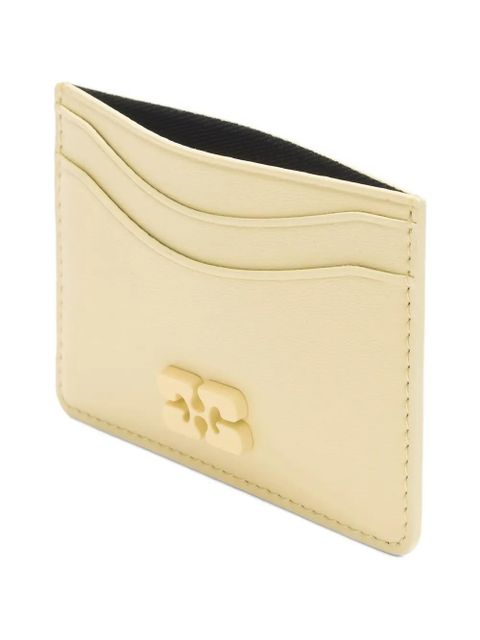GANNI logo plaque card holder - Yellow