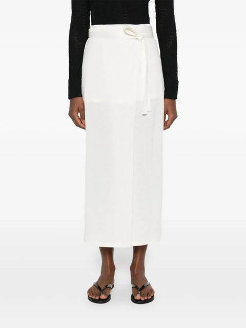 TOTEME tie-waist midi skirt - Neutrals