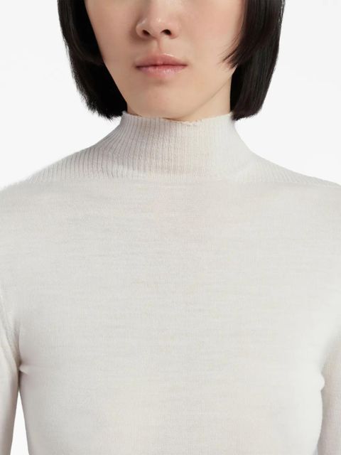 Marni high-neck ribbed jumper - White