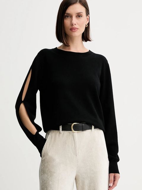 Twinset sweter damski kolor czarny lekki 252TF3032 - zdjęcie produktu nr 1