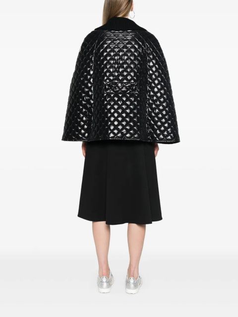 Moncler quilted down cape - Black