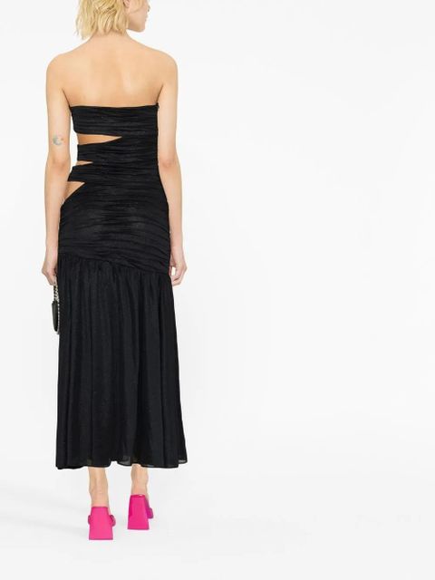 ROTATE BIRGER CHRISTENSEN cut-out ruched dress - Black