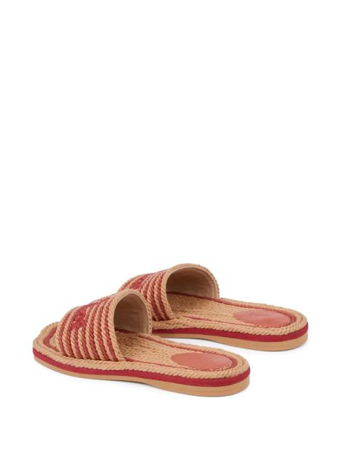 Chloé logo striped sandals - Neutrals