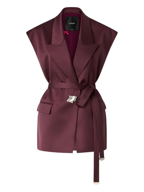 PINKO belted collared jacket - Purple - zdjęcie produktu nr 1