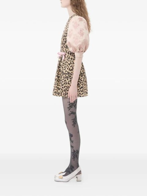 Valentino Garavani leopard-print mini dress - Neutrals