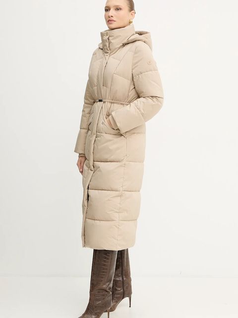 BOSS kurtka kolor beżowy zimowa 50546844