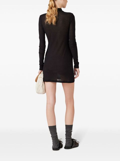 Miu Miu ribbed-knit mini dress - Black