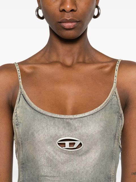 Diesel De-Vera-S logo-detail midi dress - Blue