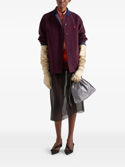 Prada piqué blouson jacket - Red - zdjęcie produktu nr 2