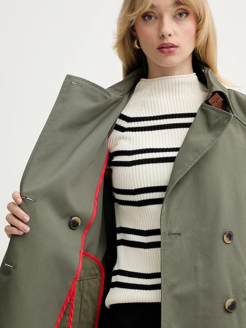 MAX&Co. trencz bawełniany kolor zielony 2526086091200