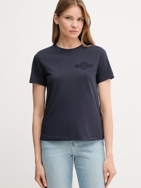 Gant t-shirt bawełniany damski kolor granatowy 4202589 - zdjęcie produktu nr 1
