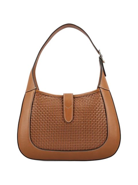 Gucci Jackie 1961 woven-detail shoulder bag - Brown