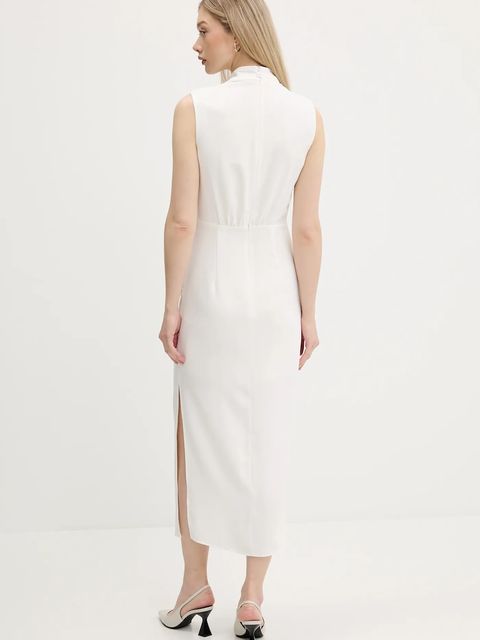 HUGO sukienka kolor beżowy maxi prosta 50542318