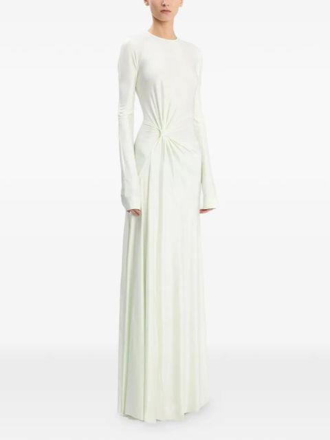 Victoria Beckham Twist waist gown dress - Green