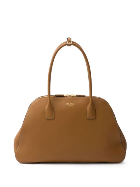 Prada large leather tote bag - Brown - zdjęcie produktu nr 1