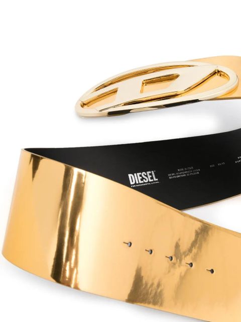 Diesel logo-plaque metallic belt - Gold - zdjęcie produktu nr 2