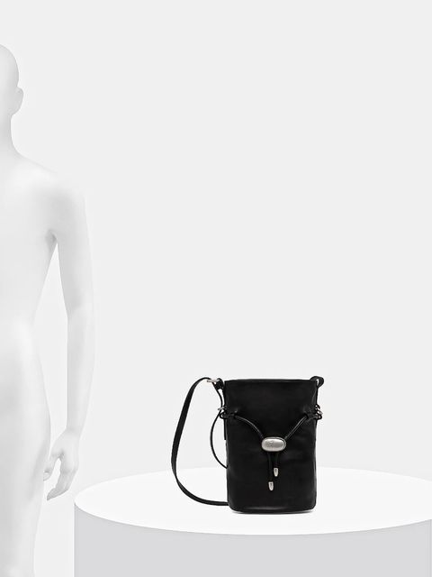 Trussardi torebka skórzana kolor czarny Z600E005977N