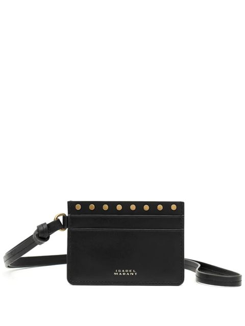 ISABEL MARANT stud-embellished cardholder - Black - zdjęcie produktu nr 1