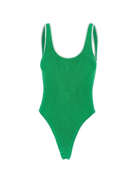 Hunza G Faye piped swimsuit - Green - zdjęcie produktu nr 1