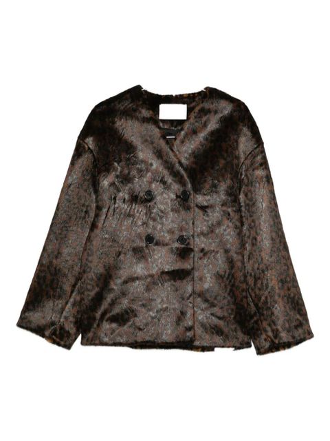 The Frankie Shop Valentina leopard-pattern jacket - Brown
