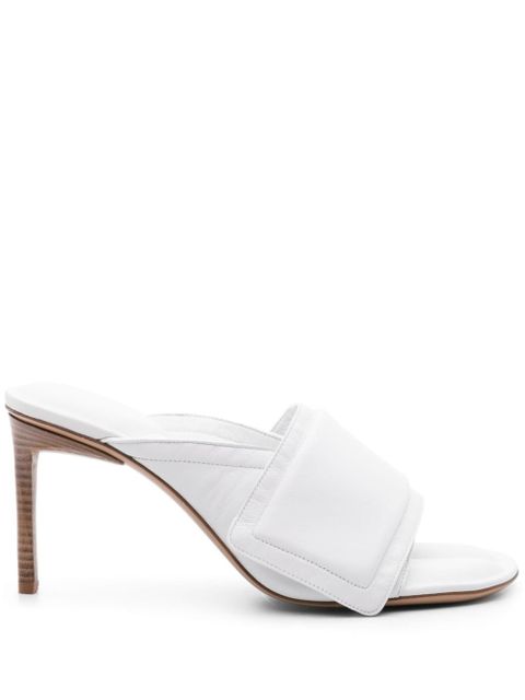 Jacquemus Les Mules Aqua 80mm leather mules - White