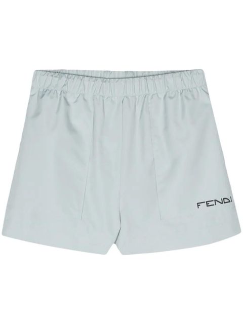 FENDI elasticated-waistband shorts - Blue - zdjęcie produktu nr 1