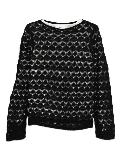 SOLOTRE open-work sweater - Black