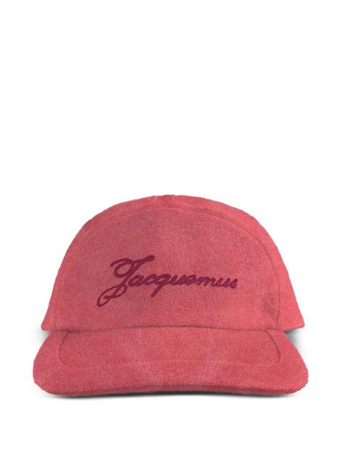 Jacquemus La Casquette logo-embroidery baseball cap - Red - zdjęcie produktu nr 1