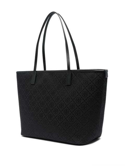 Tory Burch T Monogram zip tote bag - Black