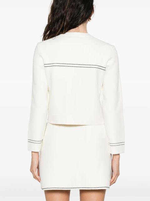 Maje organic cotton-blend straight skirt - Neutrals